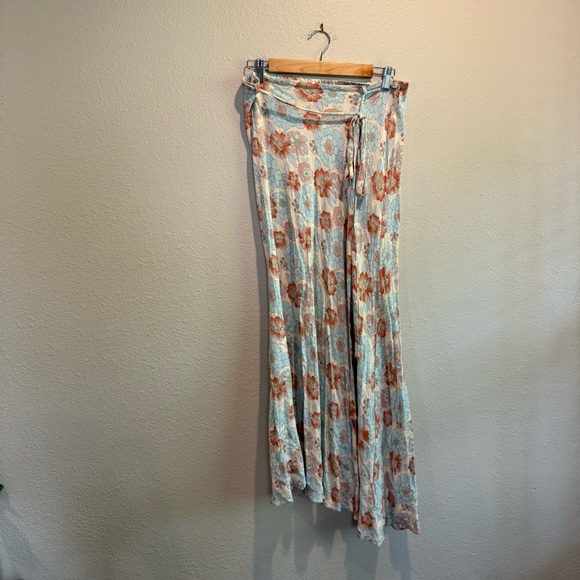 Free People Women Thats A Wrap Printed Skirt Sky Combo Size M - Picture 3 of 8